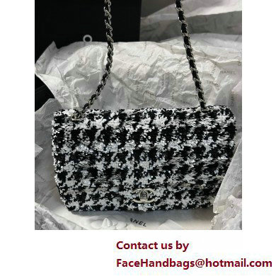 chanel Sequins Black  &  White Small Flap Bag AS4418 2025